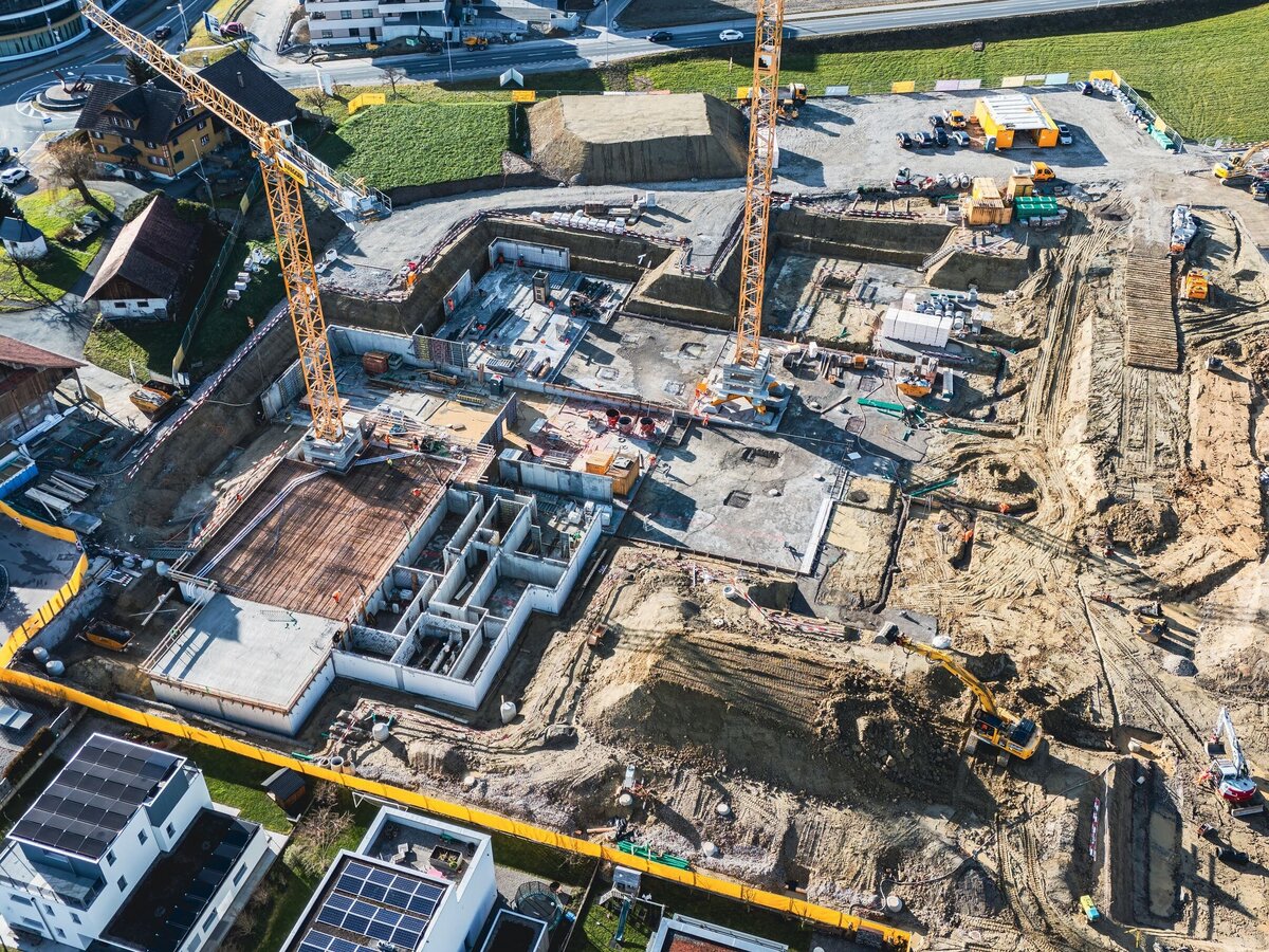 Baufortschritt im Grünrainpark