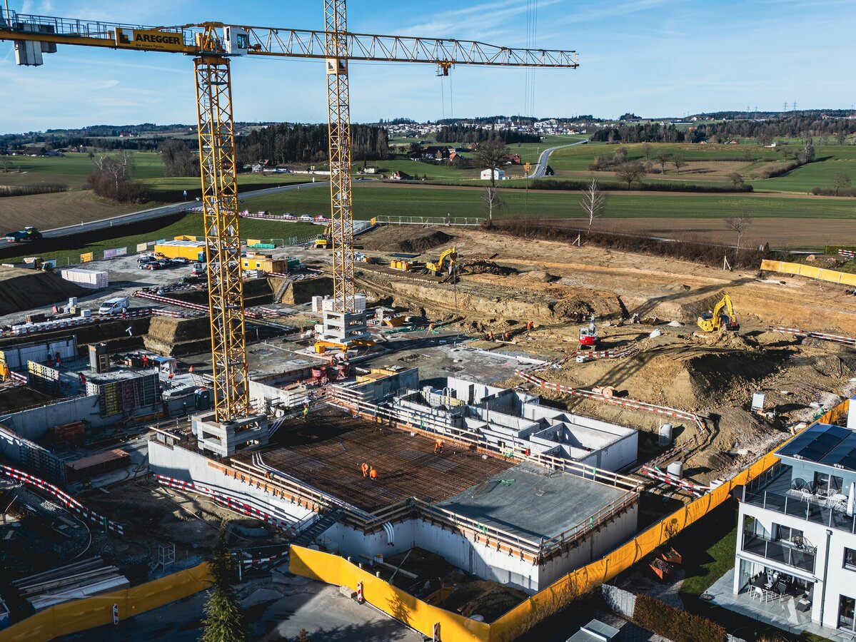 Baufortschritt im Grünrainpark