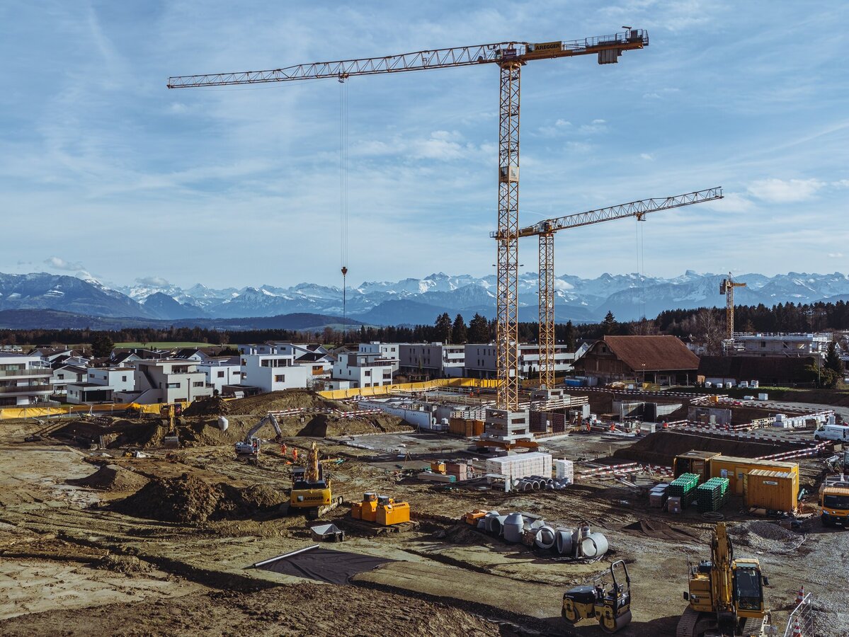 Baufortschritt im Grünrainpark